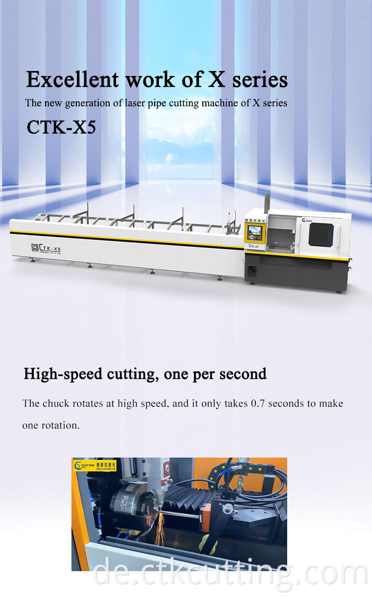 Round tube cutting machine